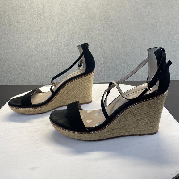 Boden Women's Platform Espadrille Wedge Sandals  Black Size 41,Preppy - Picture 2 of 14